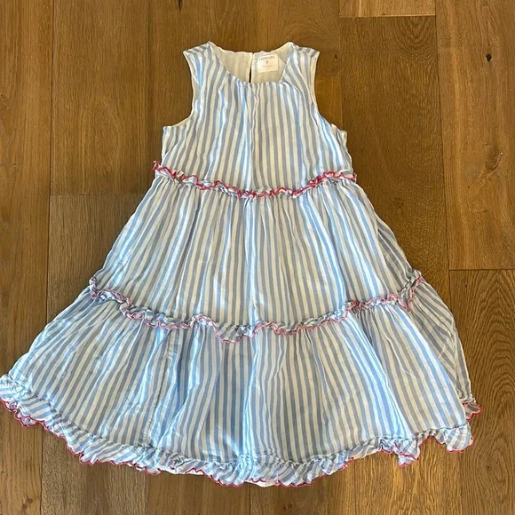 Crewcuts Embroidered Scallop Trim Dress - Picture 1 of 5